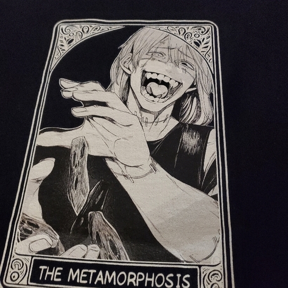 Brand new small jjk jujutsu kaisen anime t-shirt Tarot  short sleeves Tee black - Picture 8 of 8